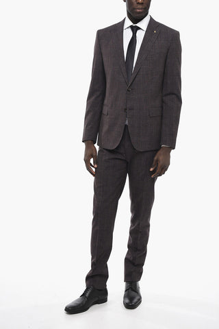CC COLLECTION Virgin Wool Blend District Check Suit