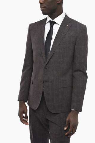 CC COLLECTION Virgin Wool Blend District Check Suit