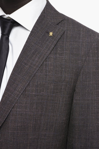 CC COLLECTION Virgin Wool Blend District Check Suit