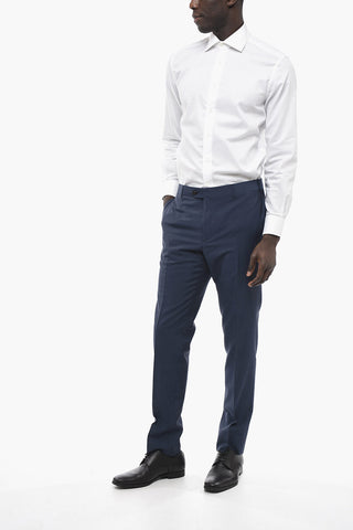 Pantaloni in Misto Lana Regular Fit