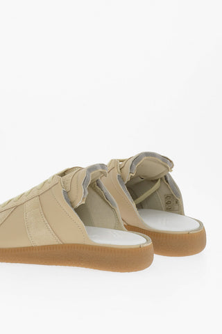 MM22 Open Back Suede Low-Top Sneakers