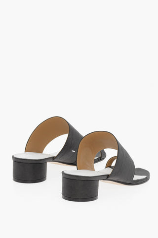 MM22 Real-Paper Faux Leather TABI Sandals 4cm