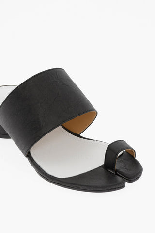 MM22 Real-Paper Faux Leather TABI Sandals 4cm