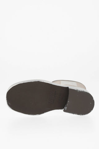 MM6 Coated Leather Ankle Booties