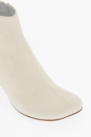 MM6 Leather Ankle Boots with Zip Closure Heel 5cm