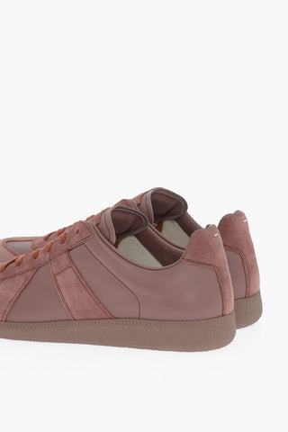 MM22 Suede Low-Top Sneakers with Contrast Laces