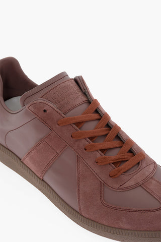MM22 Suede Low-Top Sneakers with Contrast Laces