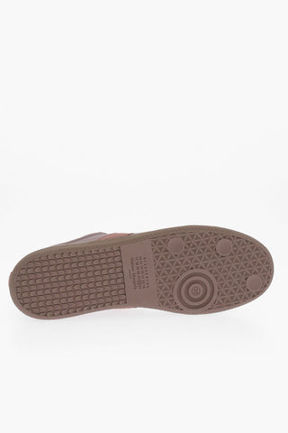 MM22 Suede Low-Top Sneakers with Contrast Laces