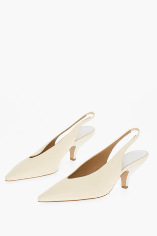 MM22 Leather Slingback with Spool Heel 9cmScarpa decollete