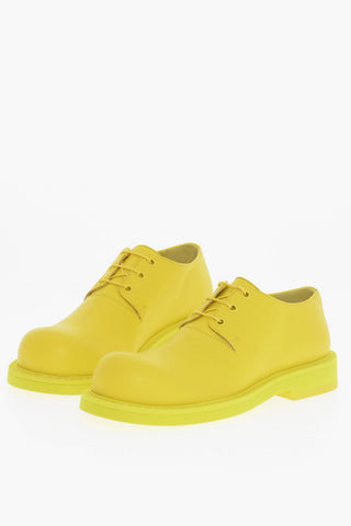 MM6 Solid Color Leather Derby Shoes