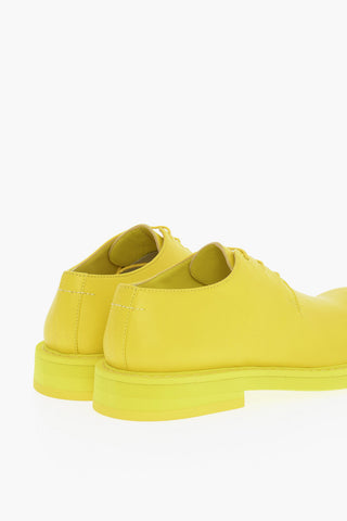MM6 Solid Color Leather Derby Shoes