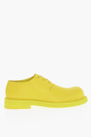 MM6 Solid Color Leather Derby Shoes