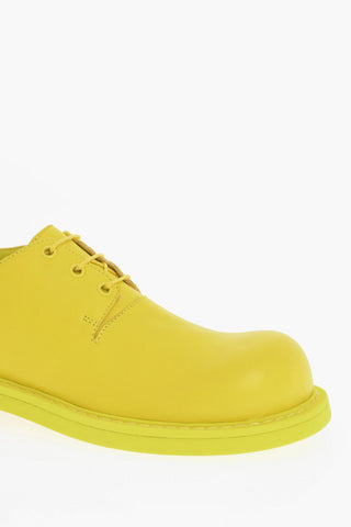 MM6 Solid Color Leather Derby Shoes