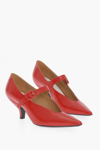 MM22 Leather Mary Jane Pumps Heel 7cm