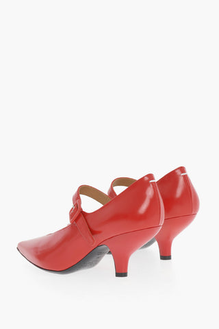 MM22 Leather Mary Jane Pumps Heel 7cm