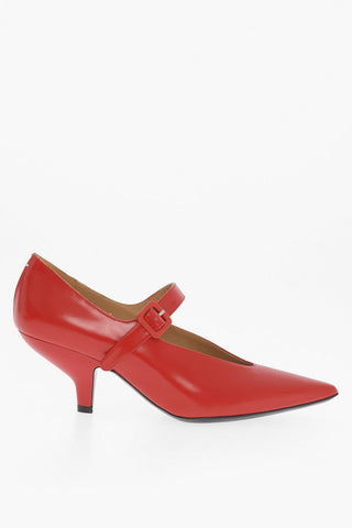 MM22 Leather Mary Jane Pumps Heel 7cm