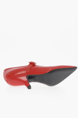 MM22 Leather Mary Jane Pumps Heel 7cm