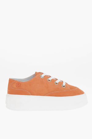 MM6 Sneakers Basse in Suede con Platform a Contrasto 5,5cm