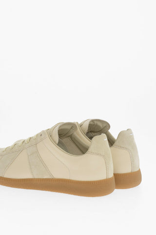 MM22 Leather Low Top Sneakers with Suede Details