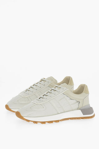 MM22 Leather and Fabric Low Top Sneakers