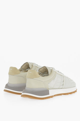 MM22 Leather and Fabric Low Top Sneakers