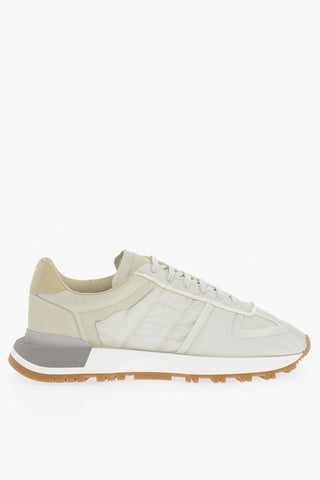 MM22 Leather and Fabric Low Top Sneakers