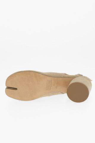 MM22 Canvas TABI Slingback Pumps Heel 7.5cm