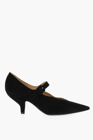 MM22 Suede Mary Jane Pumps Heel 8cm