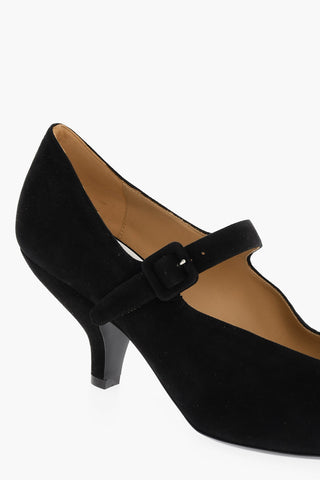 MM22 Suede Mary Jane Pumps Heel 8cm