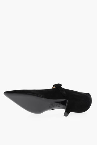 MM22 Suede Mary Jane Pumps Heel 8cm
