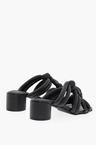 MM6 Faux Leather Sandals with Knotted Straps 5,5cm