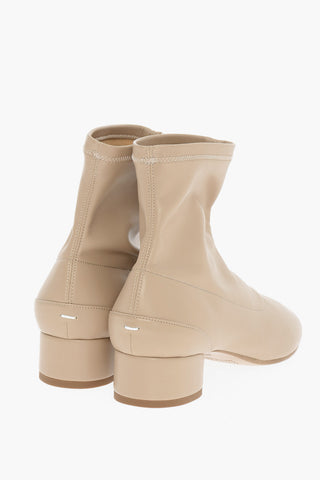 MM22 Soft Leather TABI Sock Ankle Boots 4cm