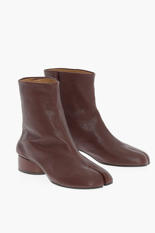 MM22 Leather TABI Ankle Boots Heel 3cm