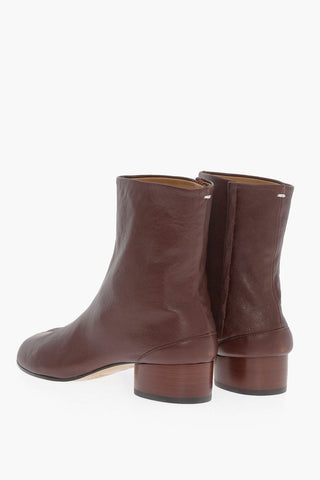 MM22 Leather TABI Ankle Boots Heel 3cm