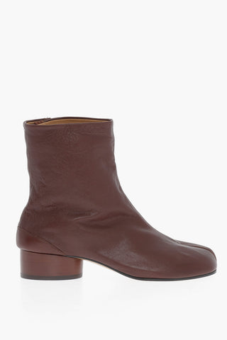 MM22 Leather TABI Ankle Boots Heel 3cm
