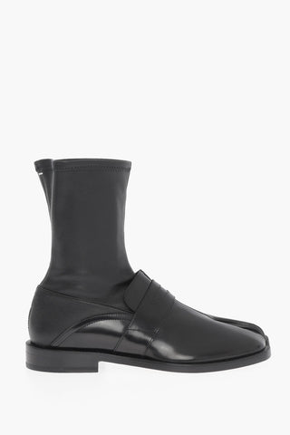 MM22 Leather TABI ANkle Boots