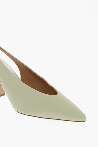 MM22 Leather Slingback with Spool Heel 9cm