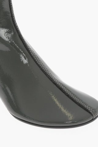 MM6 Solid Color Ankle Boots with Zip Closure Heel 5.5cm