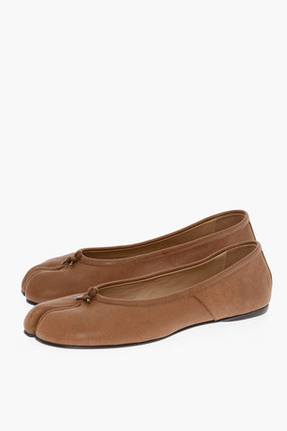 MM22 Leather TABI Ballet Flats