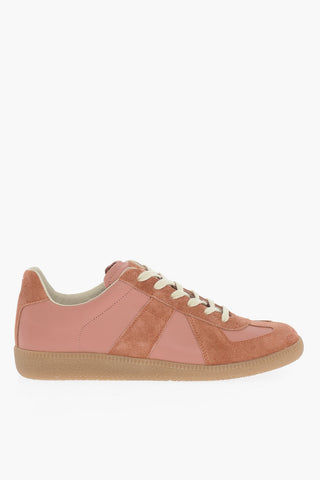 MM22 Suede Low-Top Sneakers with Contrast Laces