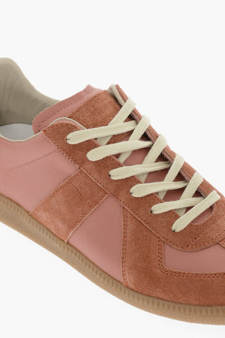 MM22 Suede Low-Top Sneakers with Contrast Laces