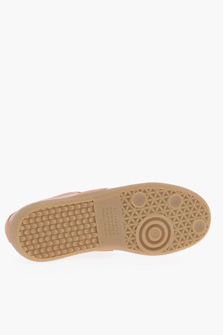 MM22 Suede Low-Top Sneakers with Contrast Laces