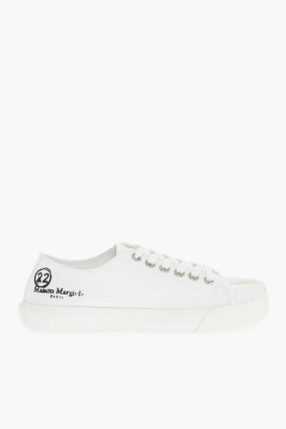 MM22 Low-Top Cotton TABI Sneakers with Paint Splashes