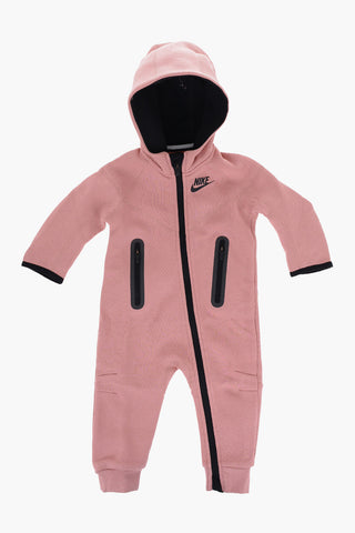 Jumpsuit aus Baumwollmischung mit Kapuze
