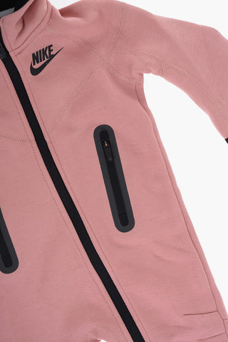 Jumpsuit aus Baumwollmischung mit Kapuze