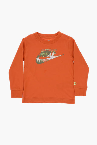 Long Sleeve Crew Neck T-Shirt with Printed Logo