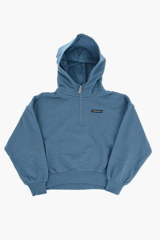 Oversize Hoodie mit halbem Reißverschluss