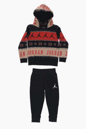 AIR JORDAN Cotton Fleece Hoodie and Joggers Set