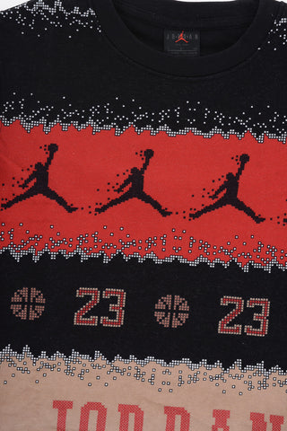 AIR JORDAN Patterned MJ HOLIDAY Crew-neck Sweatshirt