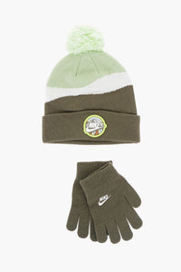 Gloves and Beanie Set SNOW DAY with Pom Pom